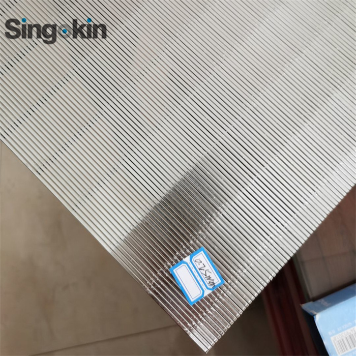 0.2 0.3 0.5 0.75mm slot 304SS wedge wire flat screen filter mesh for Static sieve screen for Koi Pond