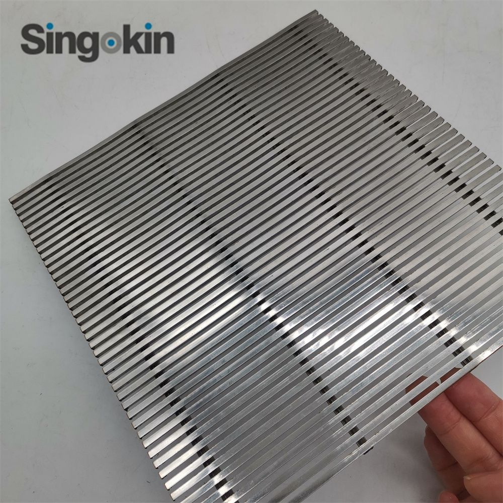 0.2 0.3 0.5 0.75mm slot 304SS wedge wire flat screen filter mesh for Static sieve screen for Koi Pond