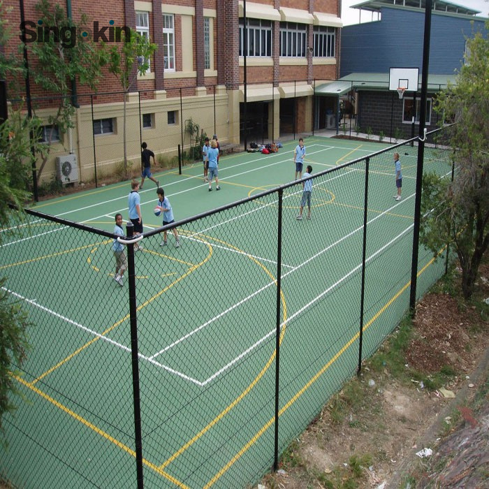Chain link fence for playground