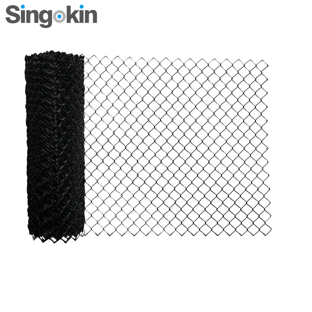 Black pvc coated chain link fence